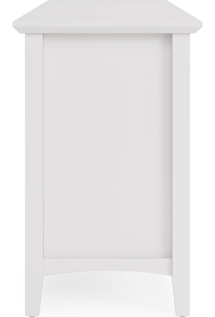 Grace 74" Entertainment Console in Snowfall — product view on a white background