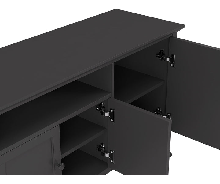 Grace 74" Entertainment Console in Raven — product view on a white background