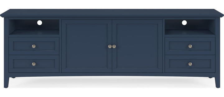 Grace 84" Entertainment Console in Blueberry — product view on a white background