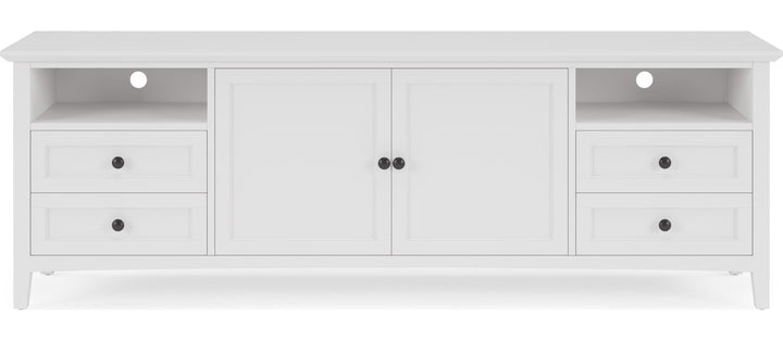 Grace 84" Entertainment Console in Snowfall — product view on a white background