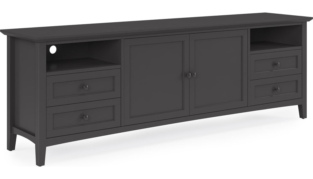Grace 84" Entertainment Console in Raven — product view on a white background