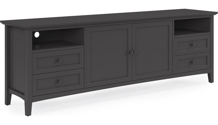 Grace 84" Entertainment Console in Raven — product view on a white background