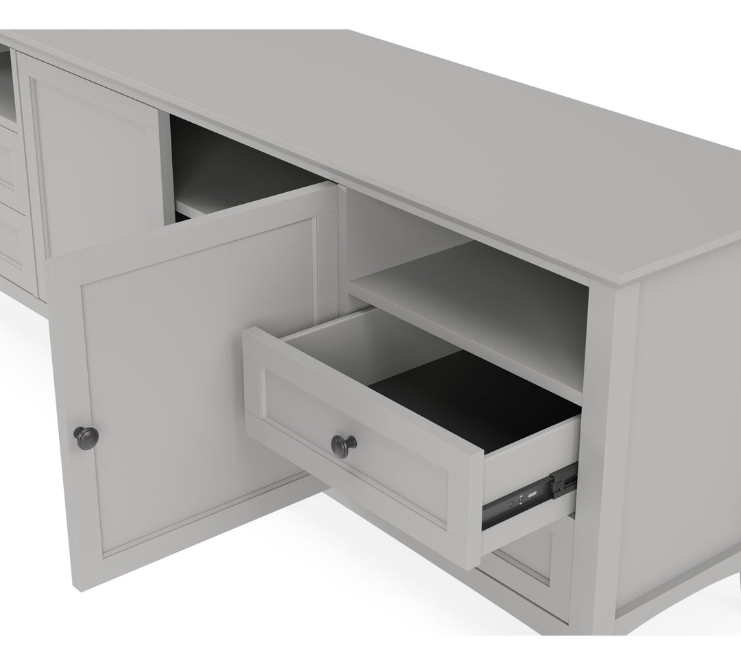 Grace 84" Entertainment Console in Elephant Grey — product view on a white background