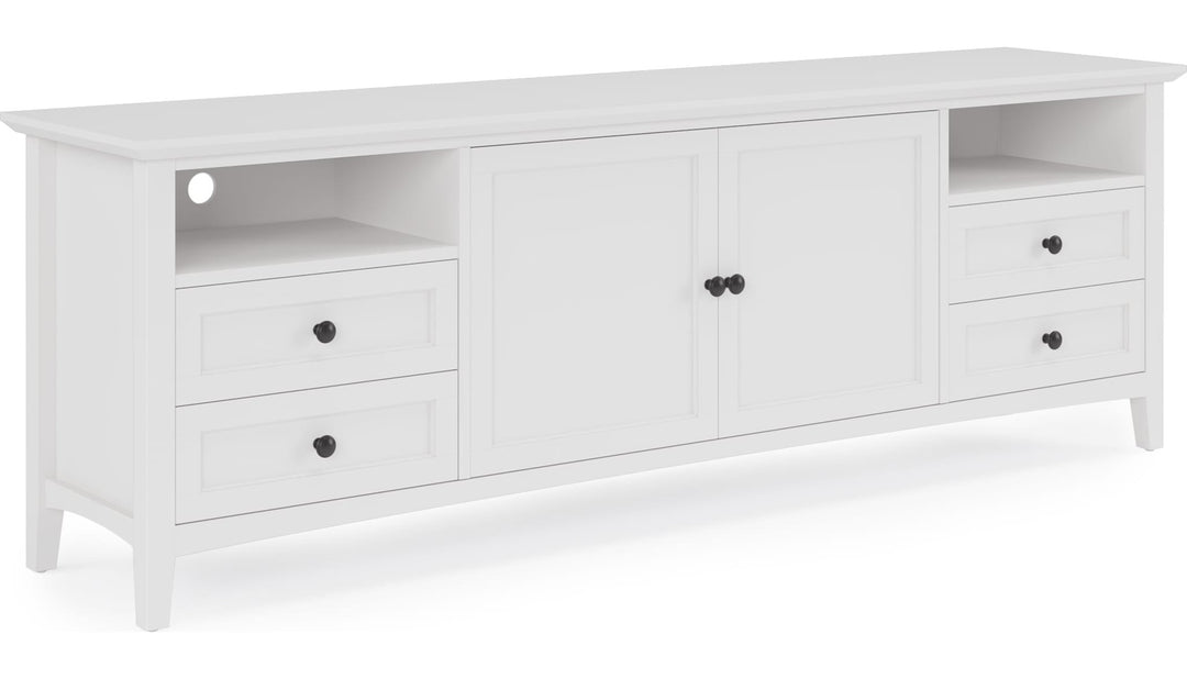 Grace 84" Entertainment Console in Snowfall — product view on a white background