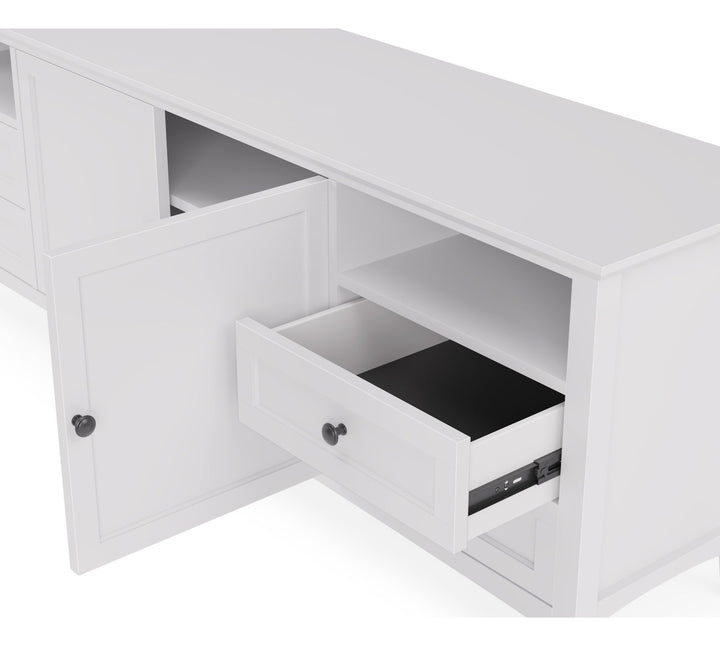 Grace 84" Entertainment Console in Snowfall — product view on a white background