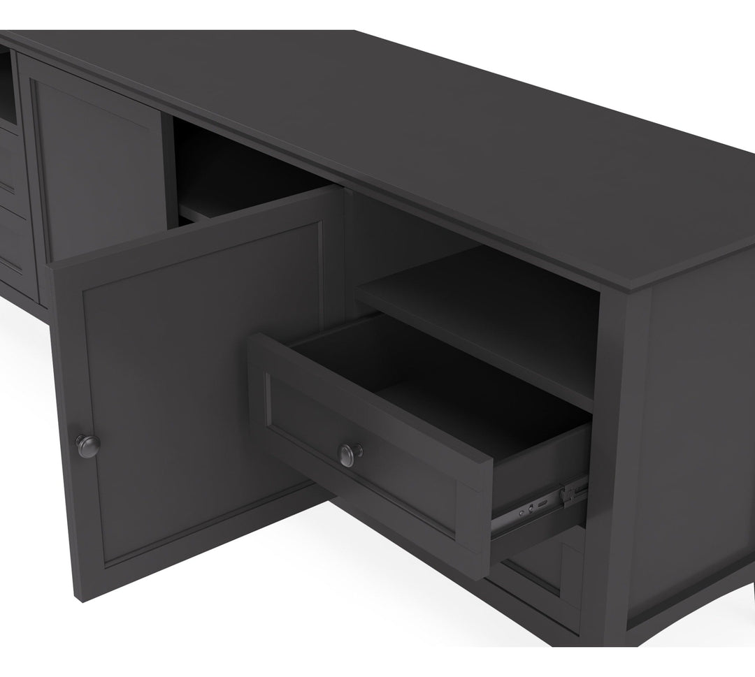 Grace 84" Entertainment Console in Raven — product view on a white background