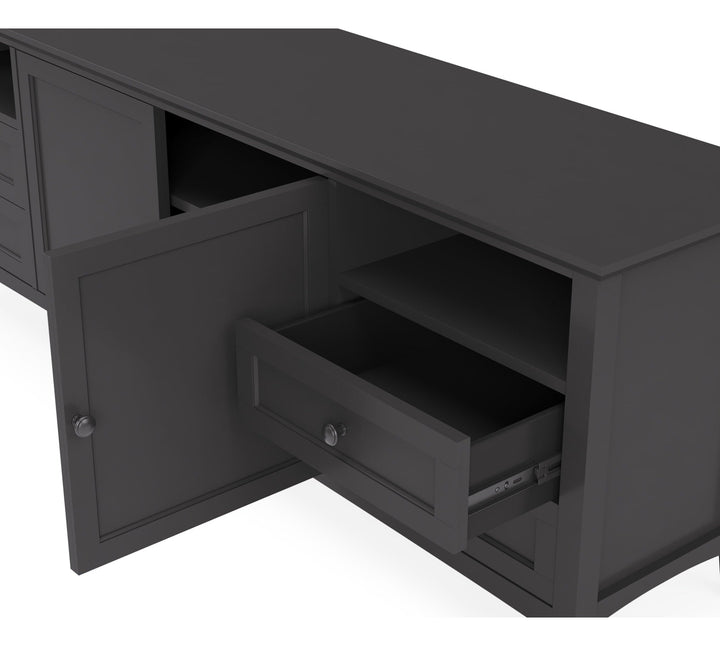 Grace 84" Entertainment Console in Raven — product view on a white background