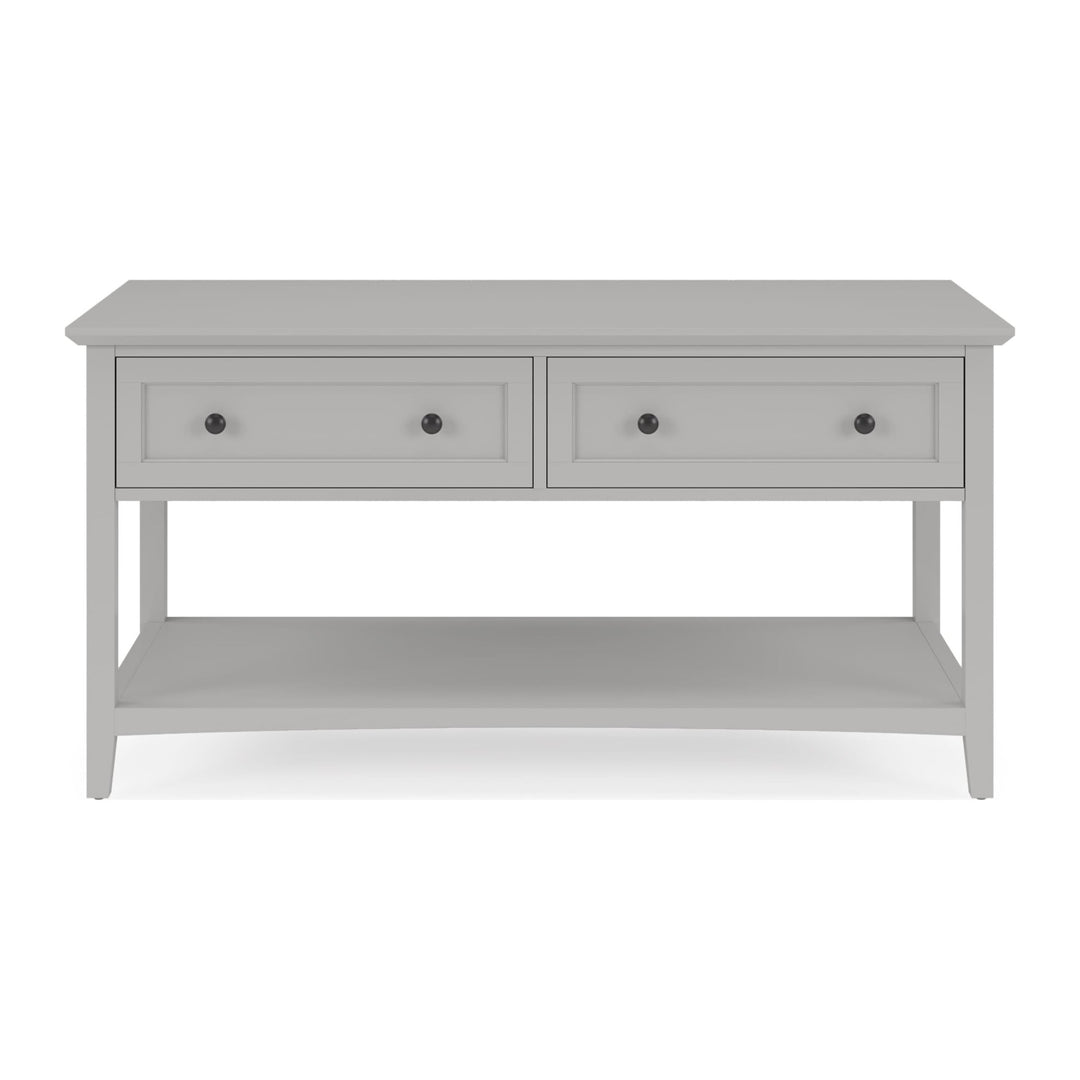 Grace Console Table by Modus in Elephant Grey — product view on a white background