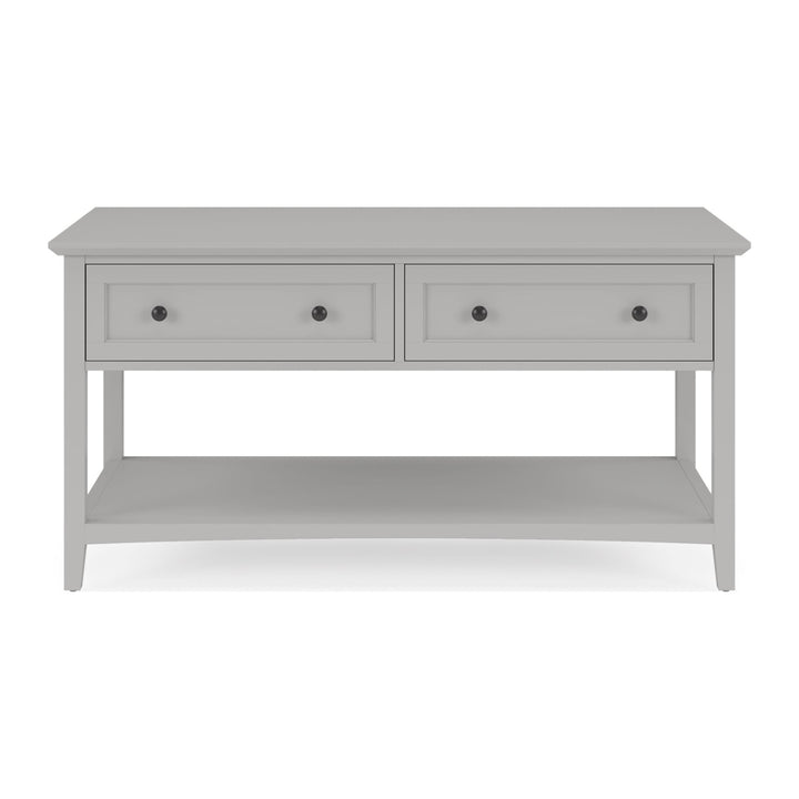 Grace Console Table by Modus in Elephant Grey — product view on a white background
