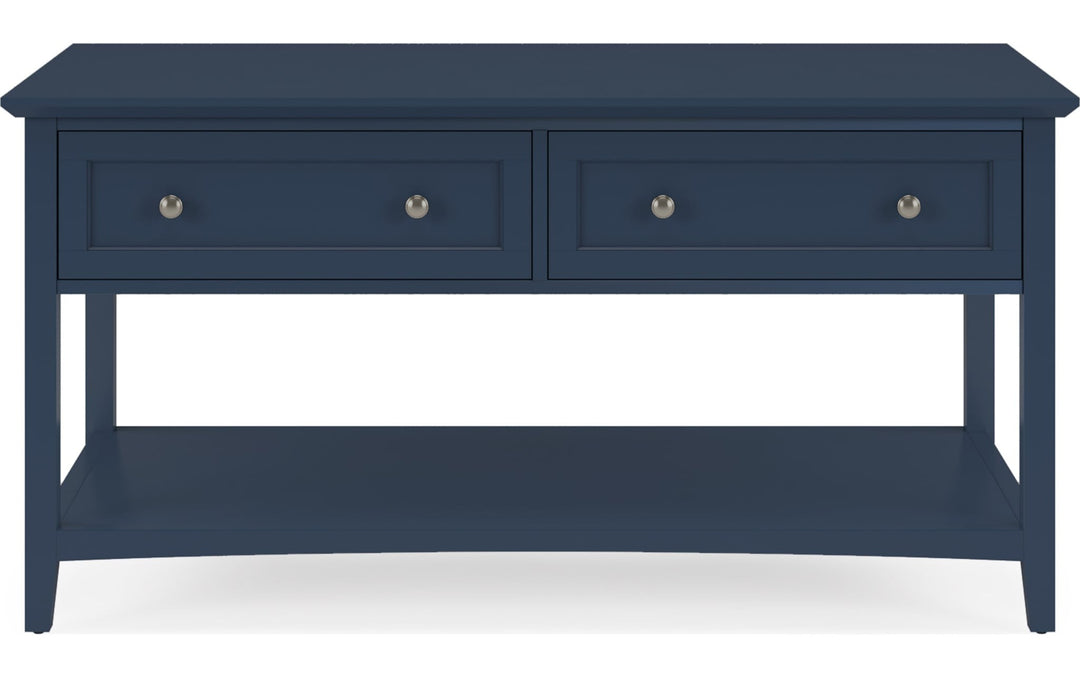 Grace Console Table in Blueberry — product view on a white background