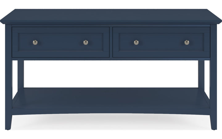Grace Console Table in Blueberry — product view on a white background