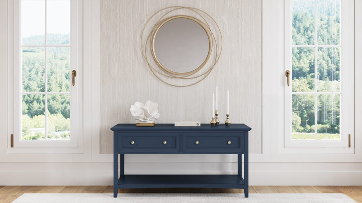 Grace Console Table in Blueberry — lifestyle photo