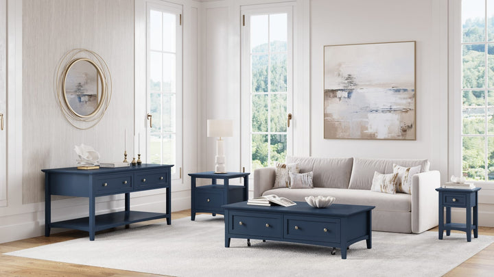 Grace Console Table in Blueberry — lifestyle photo