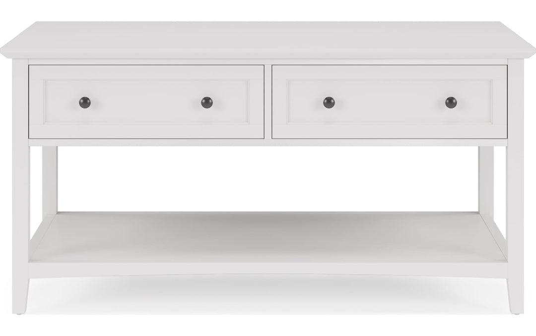 Grace Console Table in Snowfall — product view on a white background