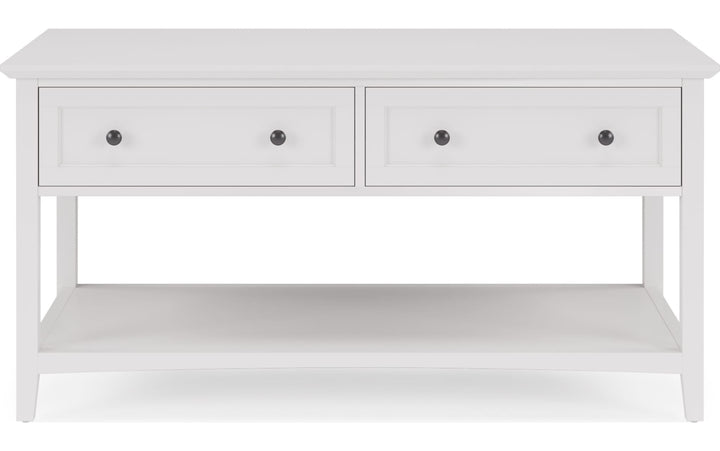 Grace Console Table in Snowfall — product view on a white background