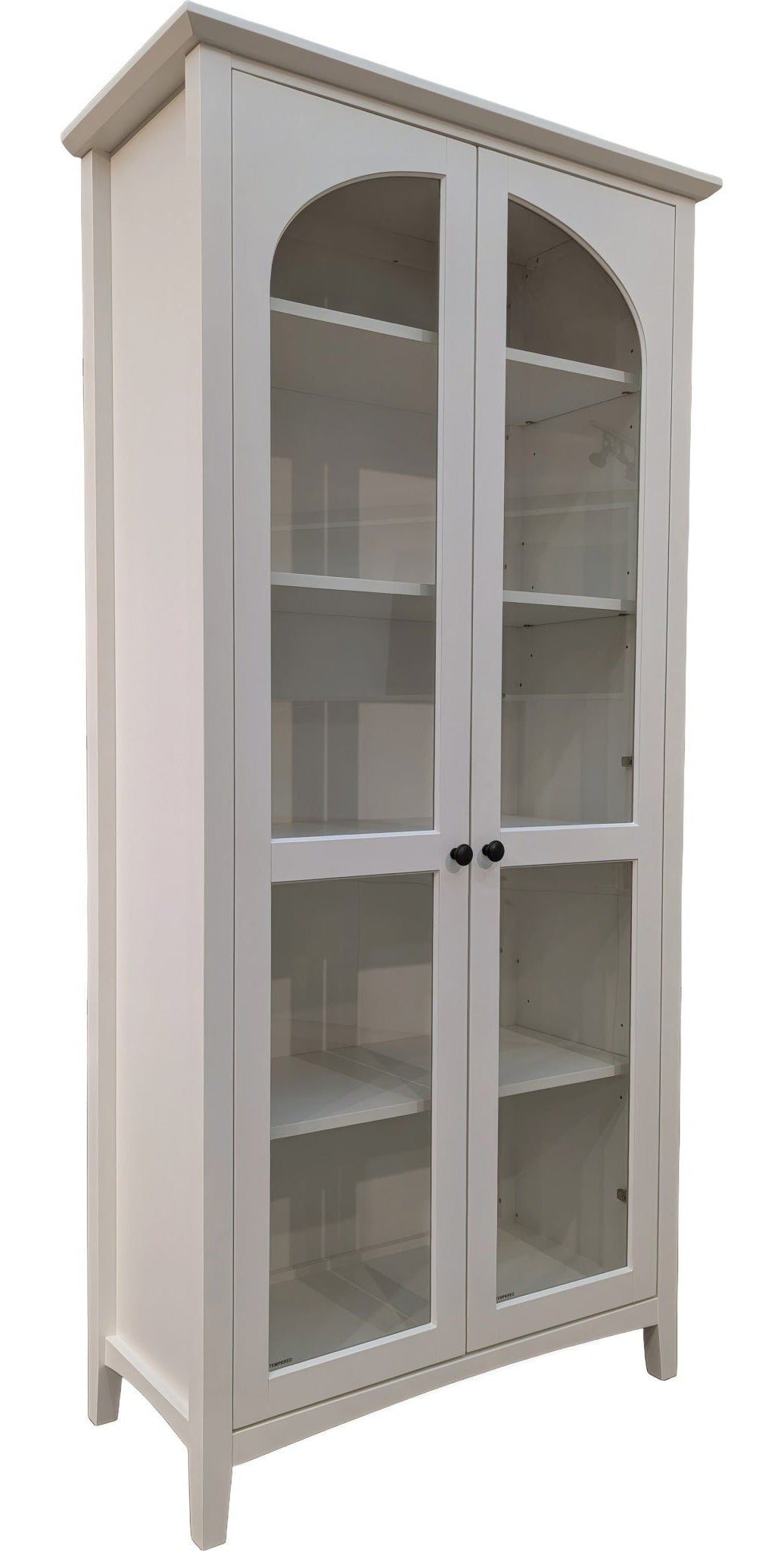 Grace Display Cabinet in Snowfall — product view on a white background