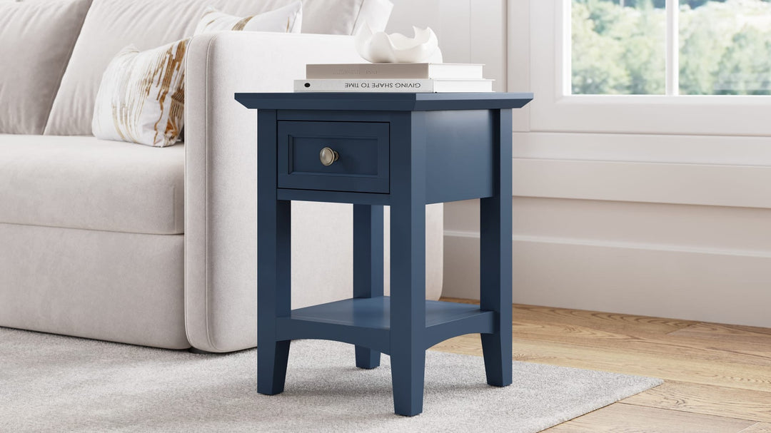 Grace Drink Table in Blueberry — lifestyle photo