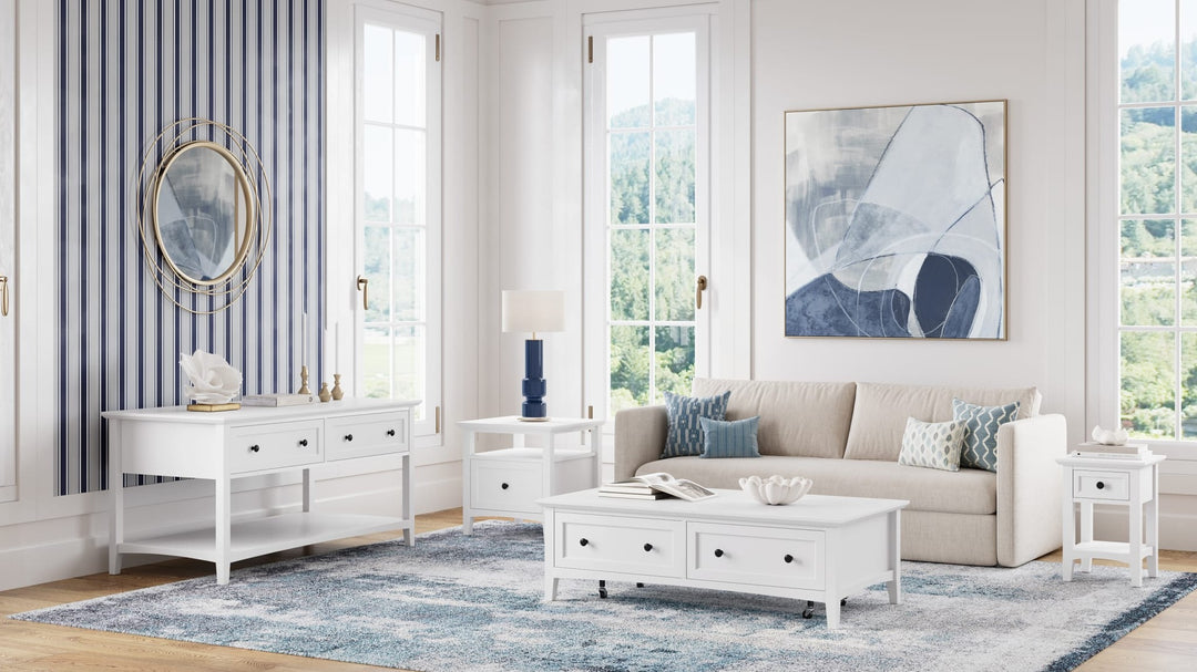 Grace Drink Table in Snowfall — lifestyle photo