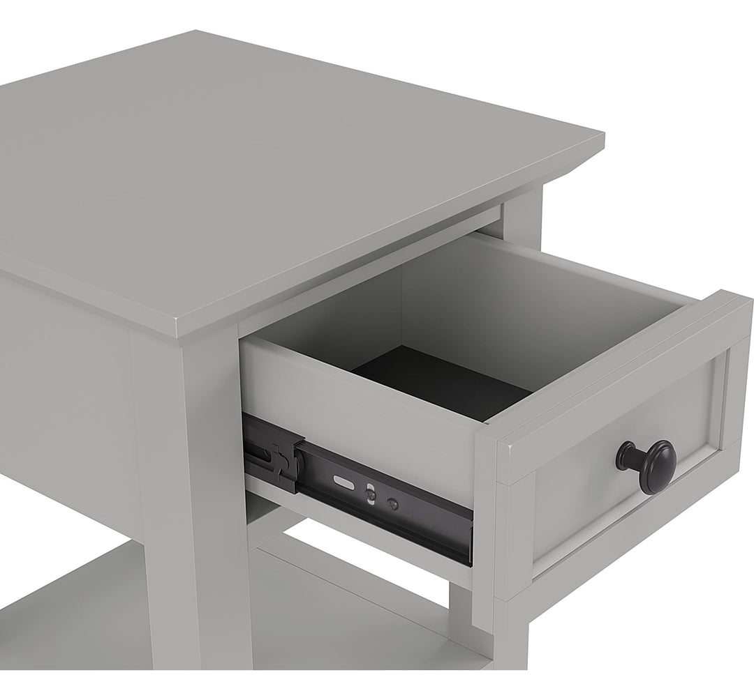 Grace Drink Table in Elephant Grey — product view on a white background