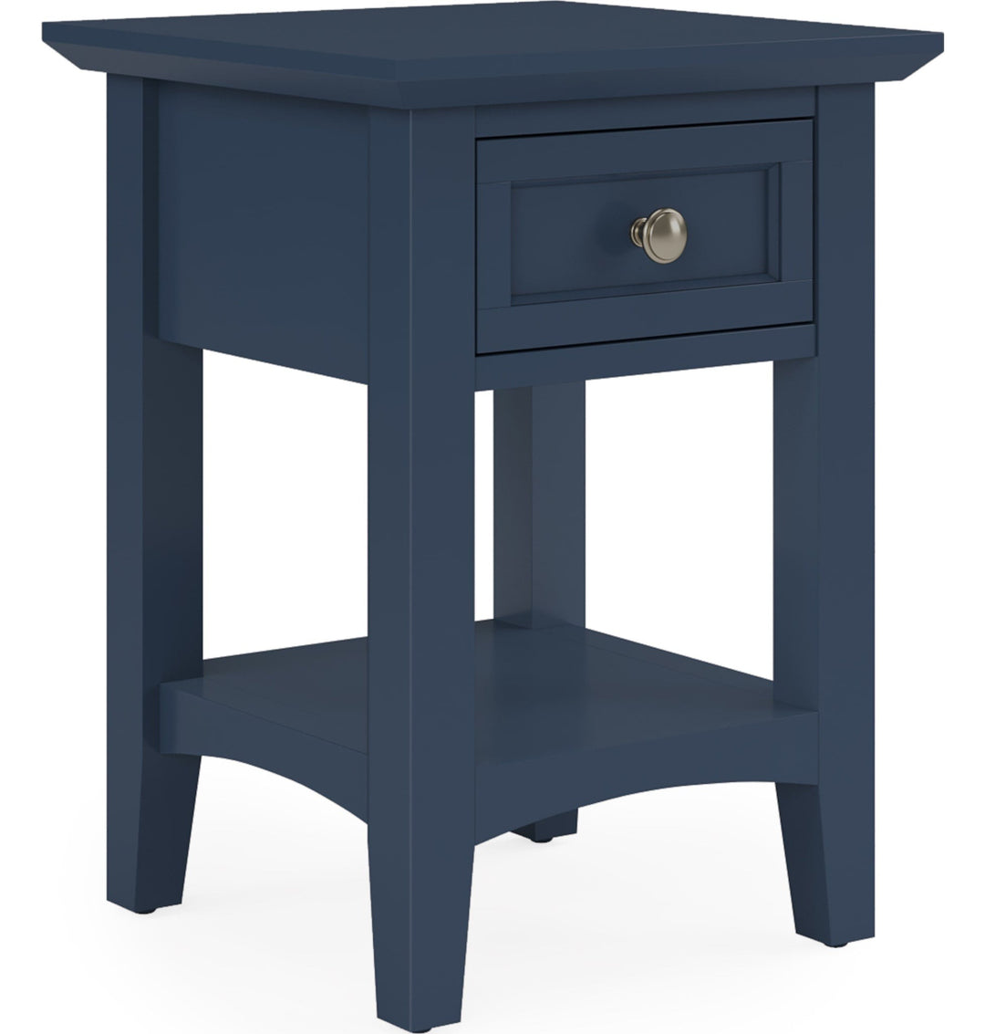 Grace Drink Table in Blueberry — product view on a white background