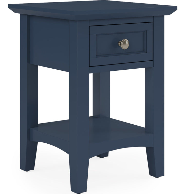 Grace Drink Table in Blueberry — product view on a white background