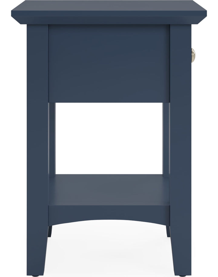 Grace Drink Table in Blueberry — product view on a white background