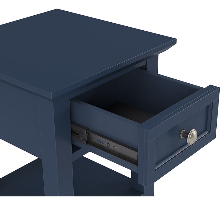 Grace Drink Table in Blueberry — product view on a white background