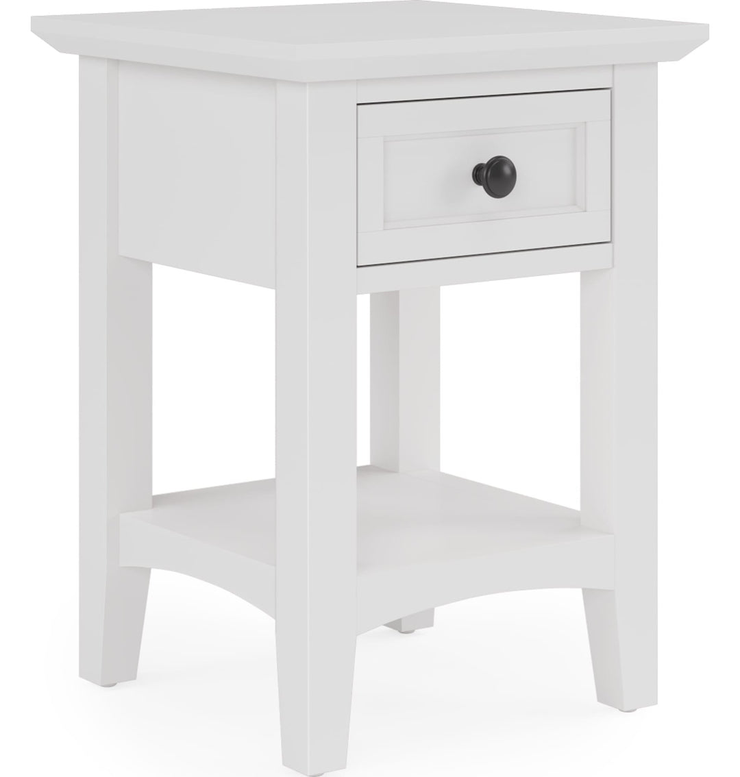 Grace Drink Table in Snowfall — product view on a white background