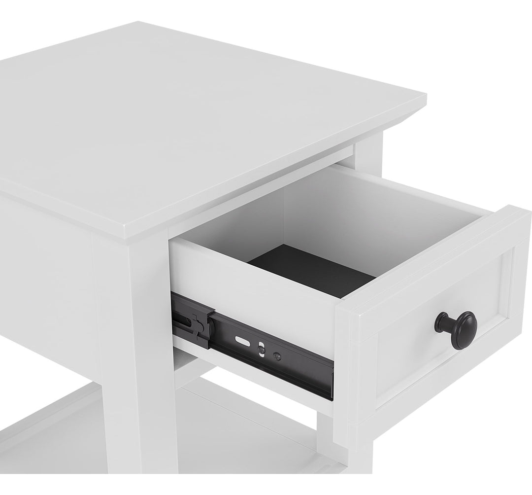 Grace Drink Table in Snowfall — product view on a white background