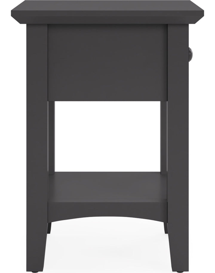 Grace Drink Table in Raven — product view on a white background