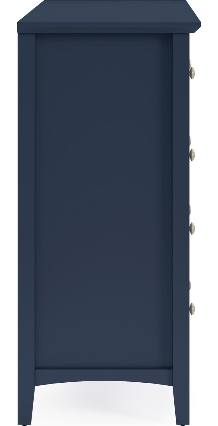 Grace Eight Drawer Dresser in Blueberry — side view