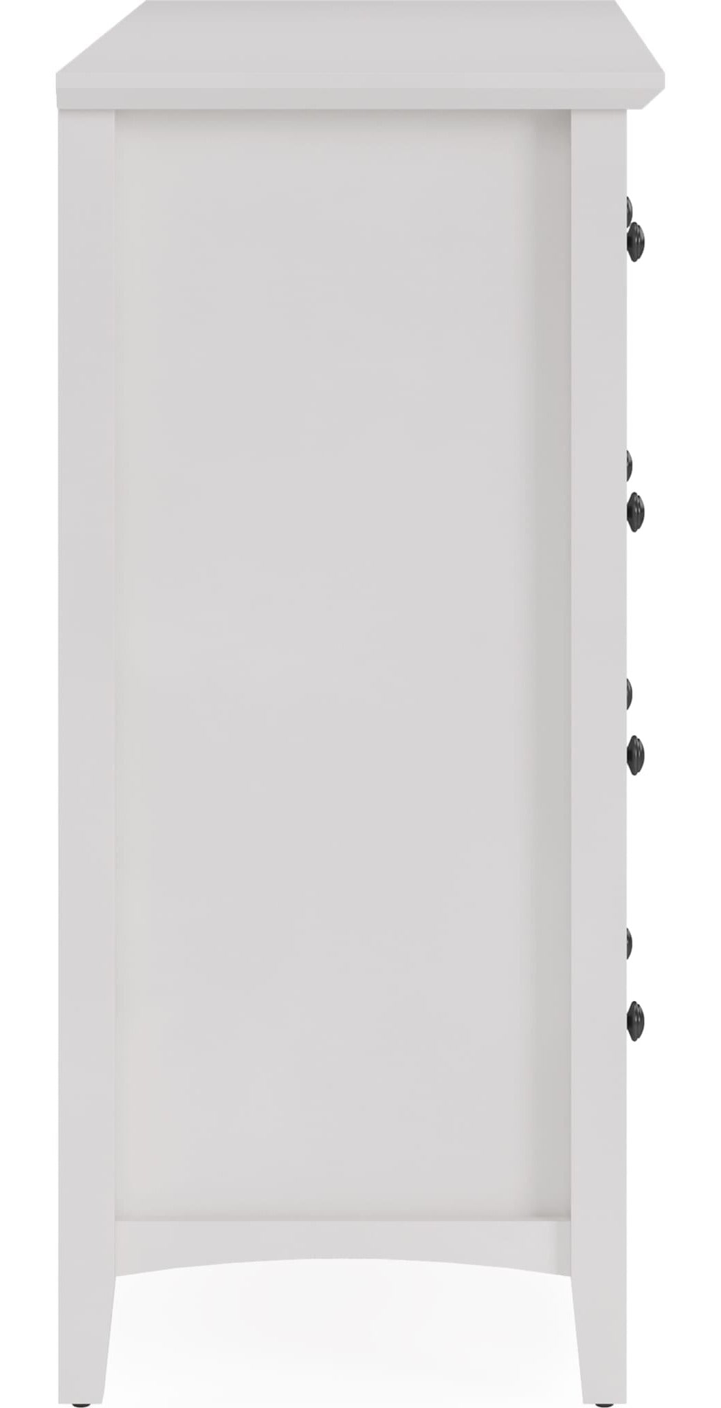 Grace Eight Drawer Dresser in Snowfall White — side view