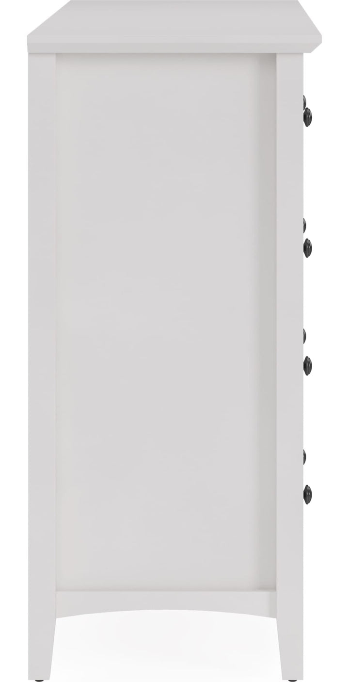 Grace Eight Drawer Dresser in Snowfall White — side view