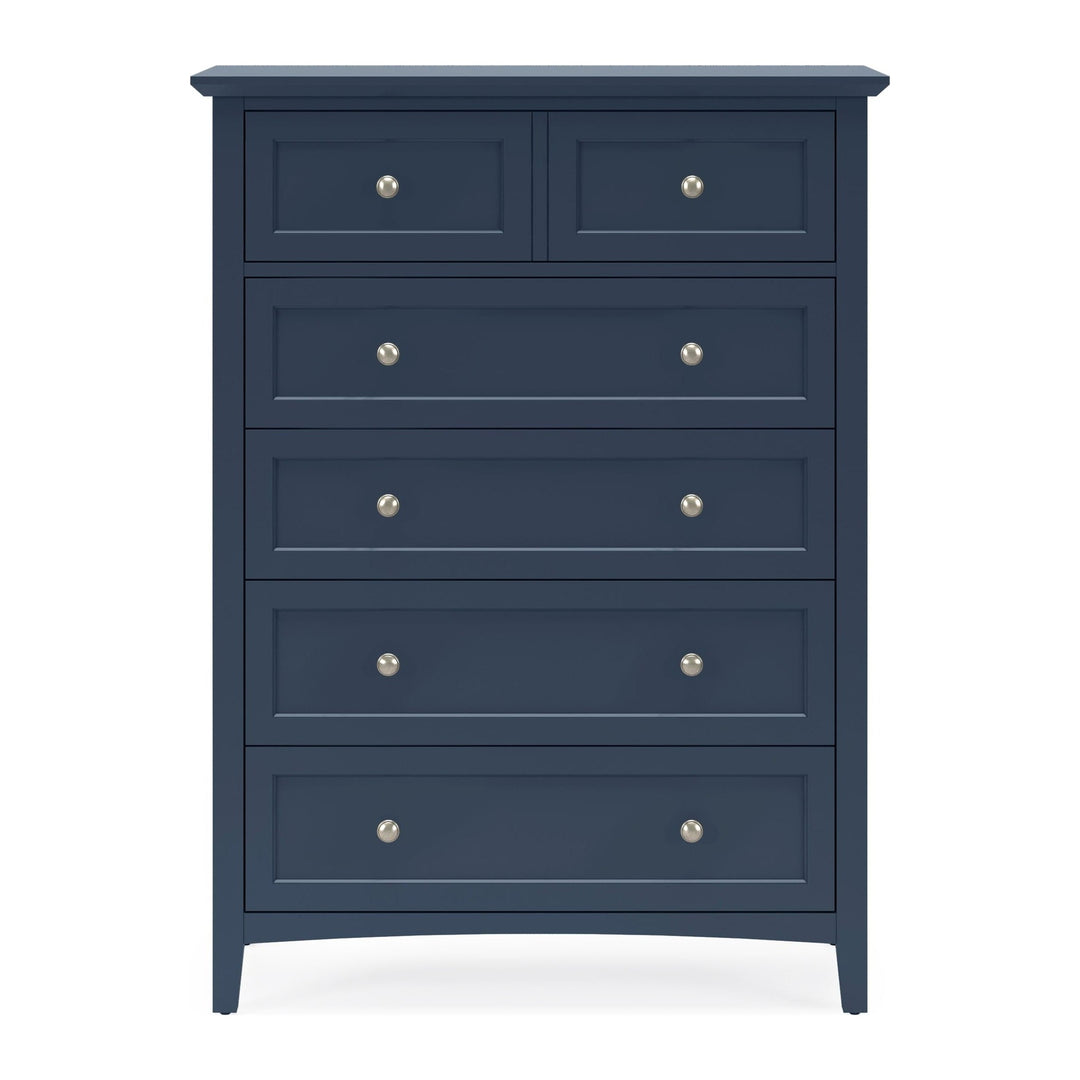 Grace Five Drawer Chest by Modus in Blueberry — on a white background