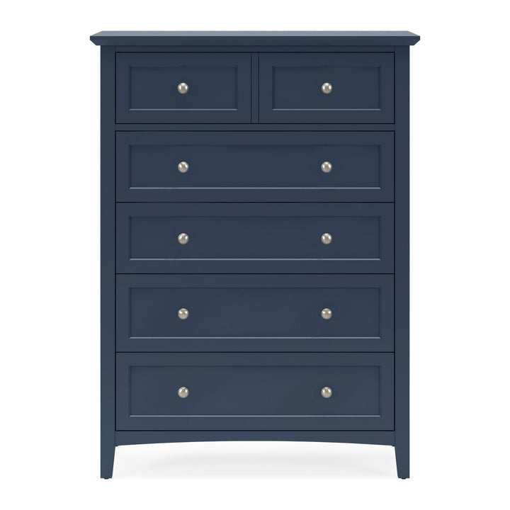 Grace Five Drawer Chest by Modus in Blueberry — on a white background