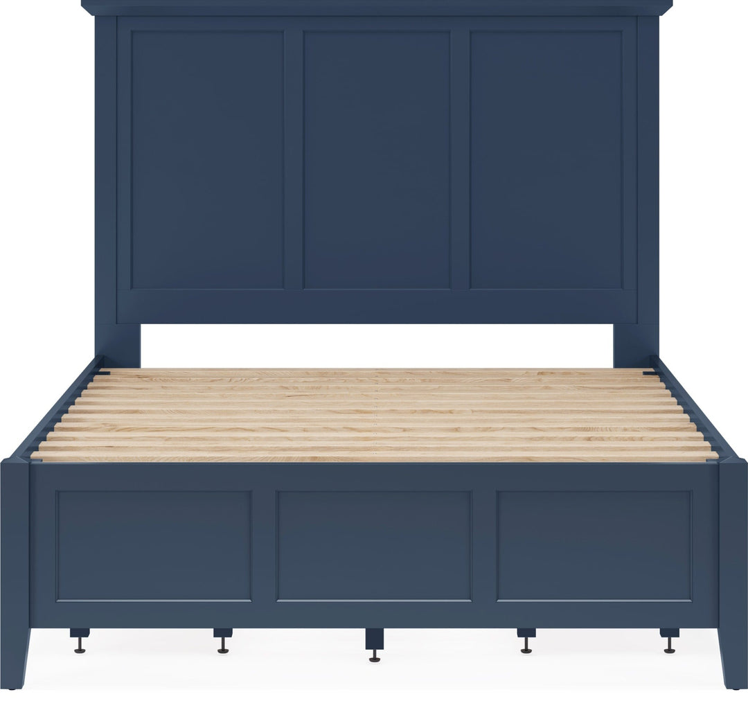 Grace Four Drawer Platform Storage Bed in Blueberry — front view without mattress