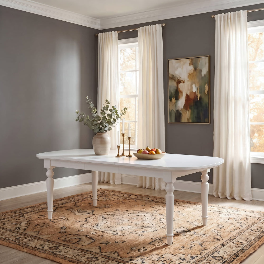 Grace Oval Dining Table in Snowfall — lifestyle photo