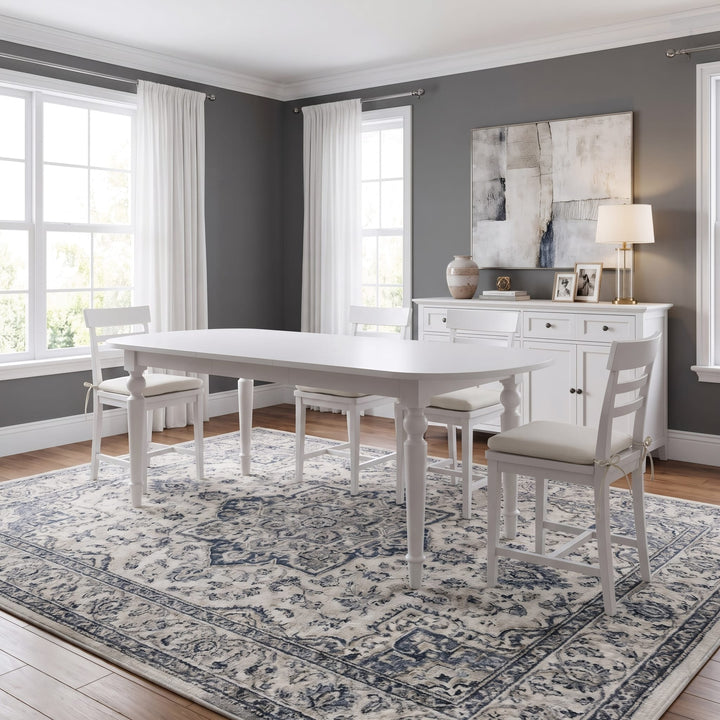 Grace Oval Dining Table in Snowfall — lifestyle photo