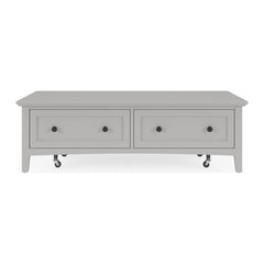 Grace Rectangle Coffee Table by Modus in Elephant Grey — product view on a white background