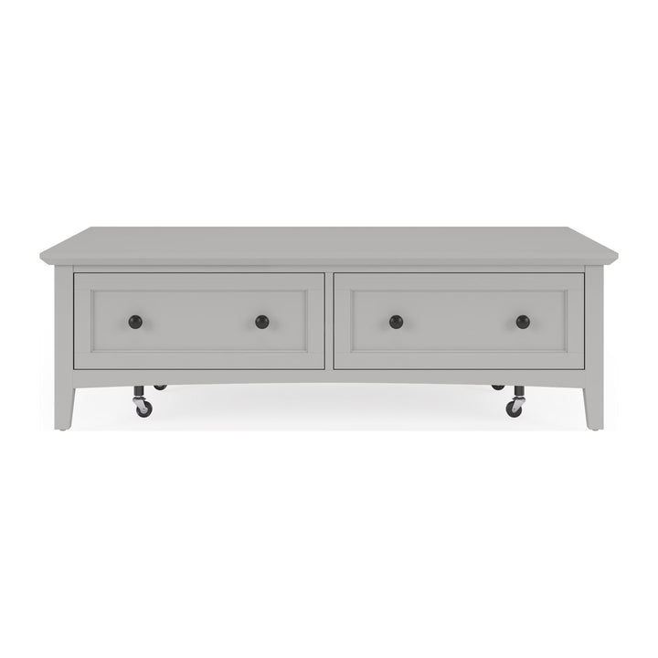 Grace Rectangle Coffee Table by Modus in Elephant Grey — product view on a white background