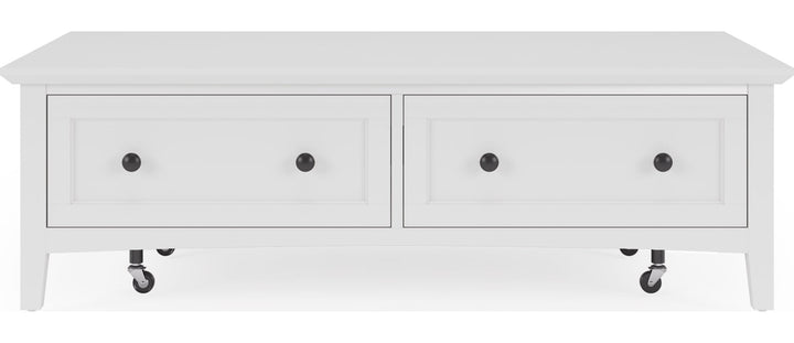 Grace Rectangle Coffee Table in Snowfall — product view on a white background