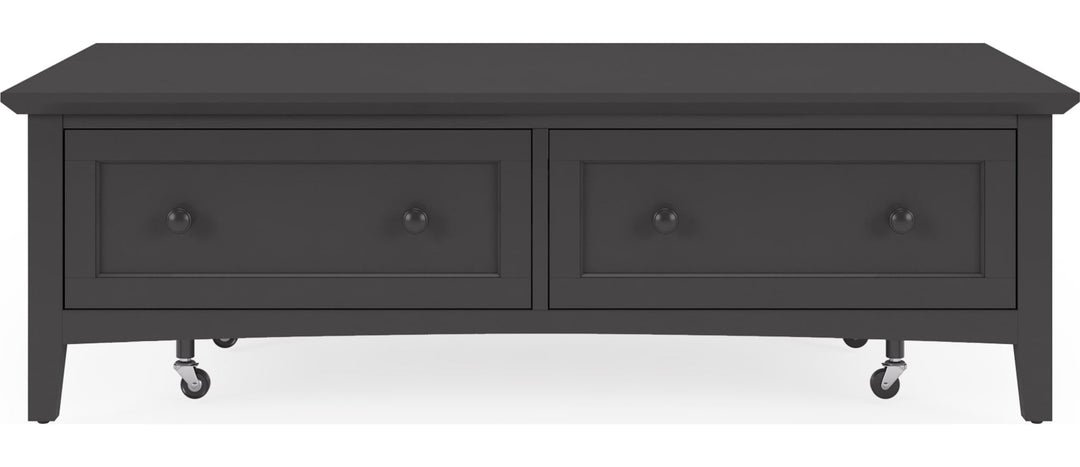 Grace Rectangle Coffee Table in Raven — product view on a white background