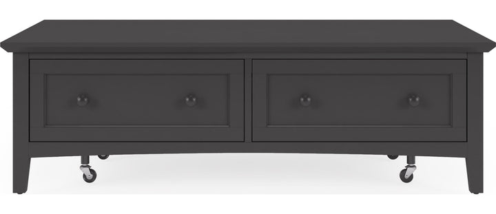 Grace Rectangle Coffee Table in Raven — product view on a white background