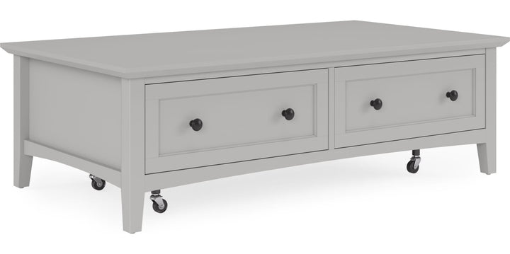 Grace Rectangle Coffee Table in Elephant Grey — product view on a white background
