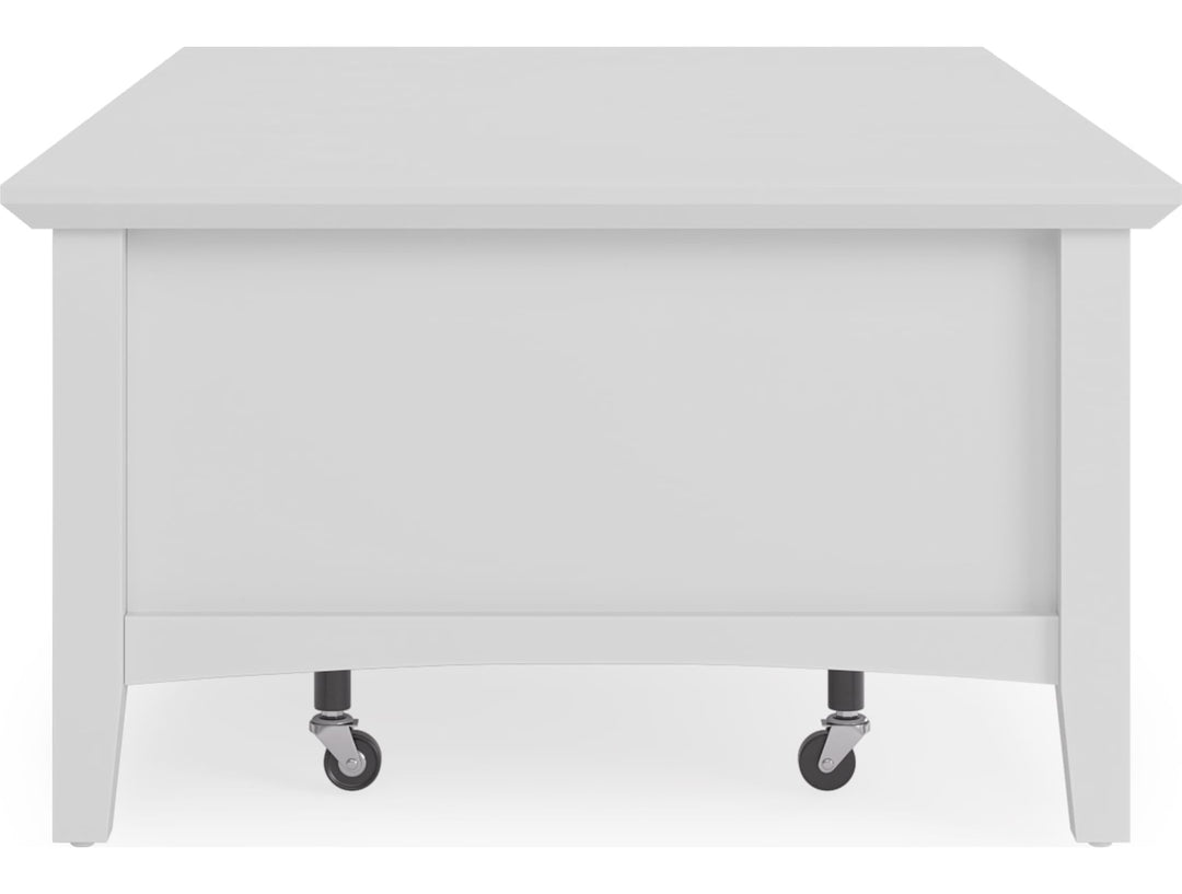 Grace Rectangle Coffee Table in Snowfall — product view on a white background
