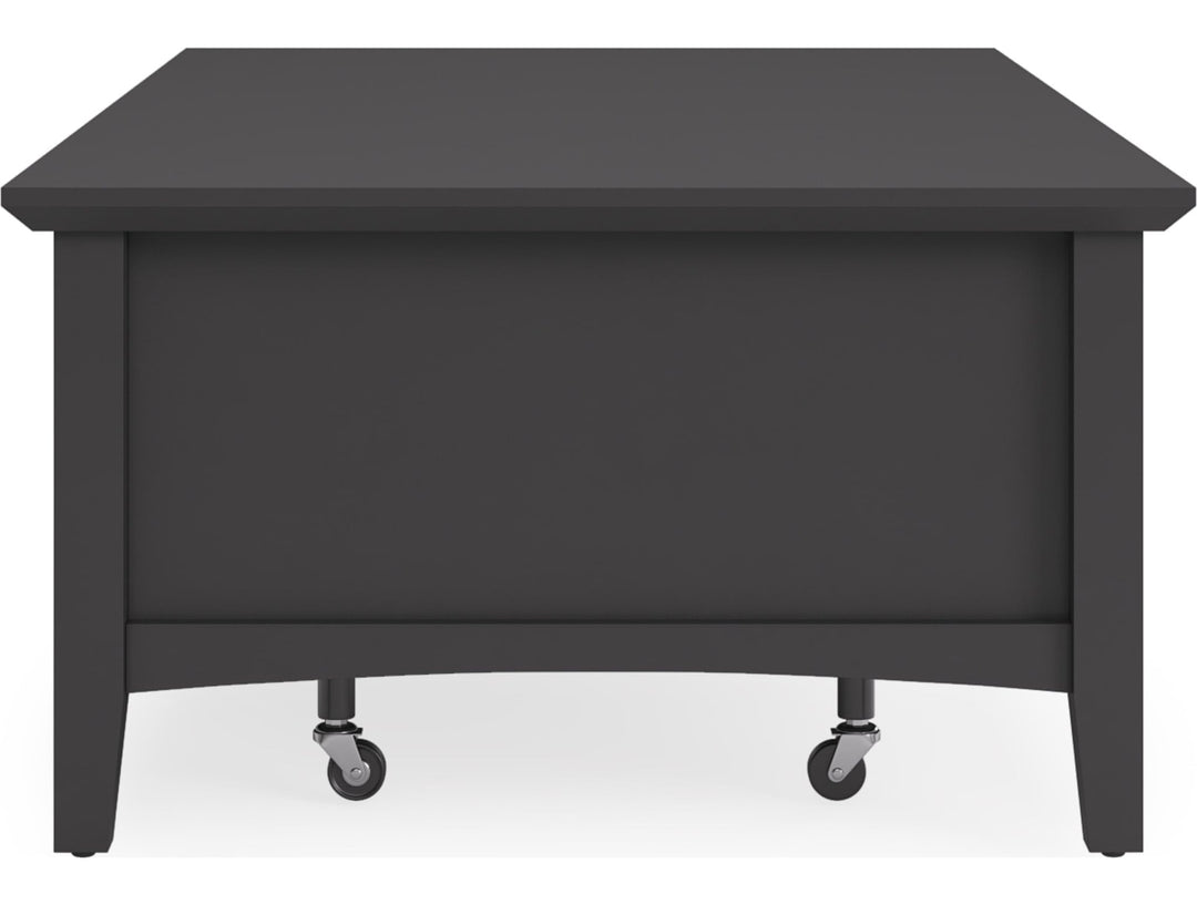 Grace Rectangle Coffee Table in Raven — product view on a white background