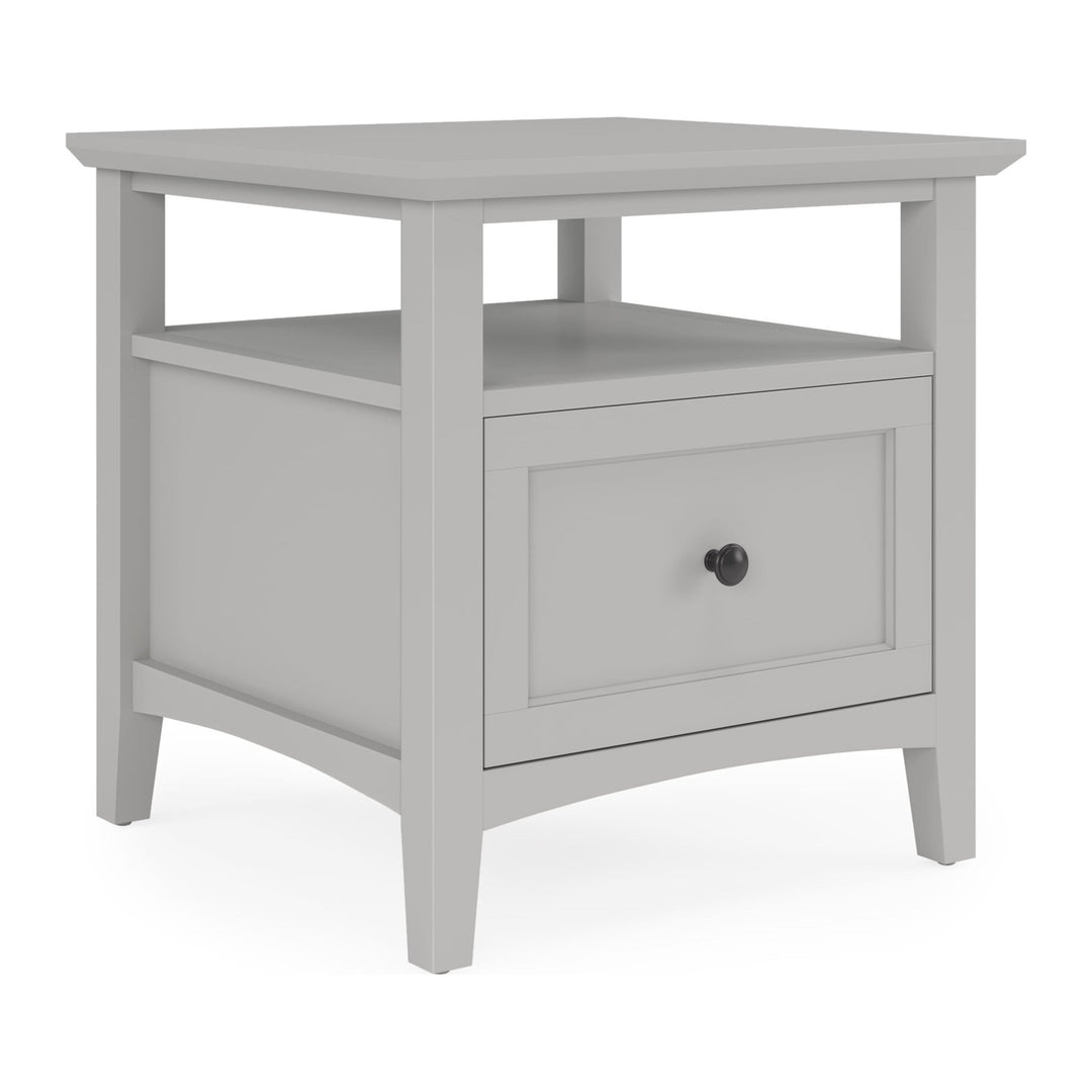 Grace Square End Table by Modus in Elephant Grey — product view on a white background