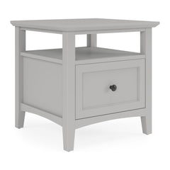Grace Square End Table by Modus in Elephant Grey — product view on a white background