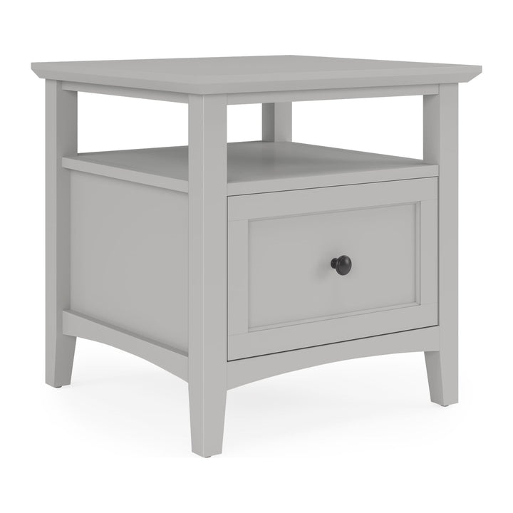 Grace Square End Table by Modus in Elephant Grey — product view on a white background