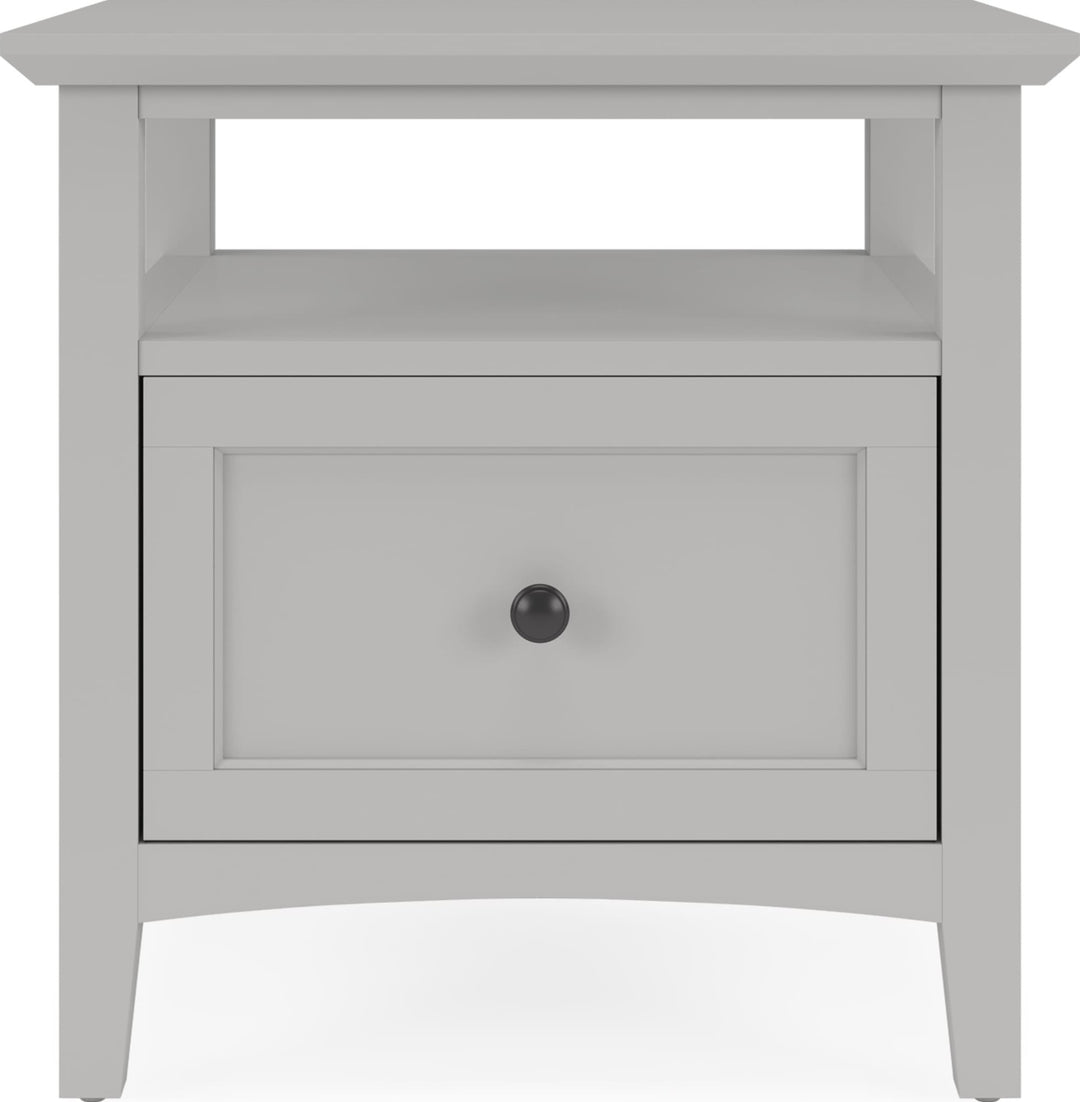 Grace Square End Table in Elephant Grey — lifestyle photo